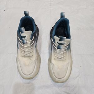 Stylish Men's Sneakers in Blue, Black and Cream